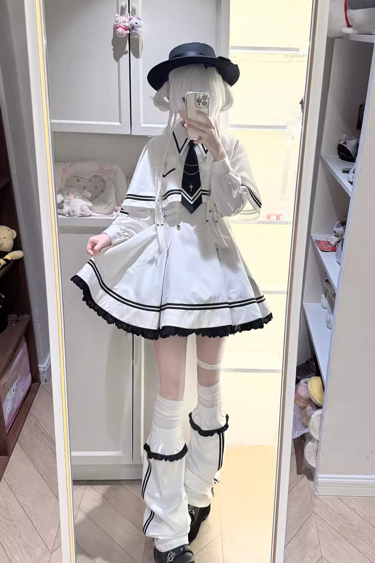 Lolita Dress - Starlight Command, 2 Colors, Long Sleeves, Gothic Style, Ruffled - additional product view 5