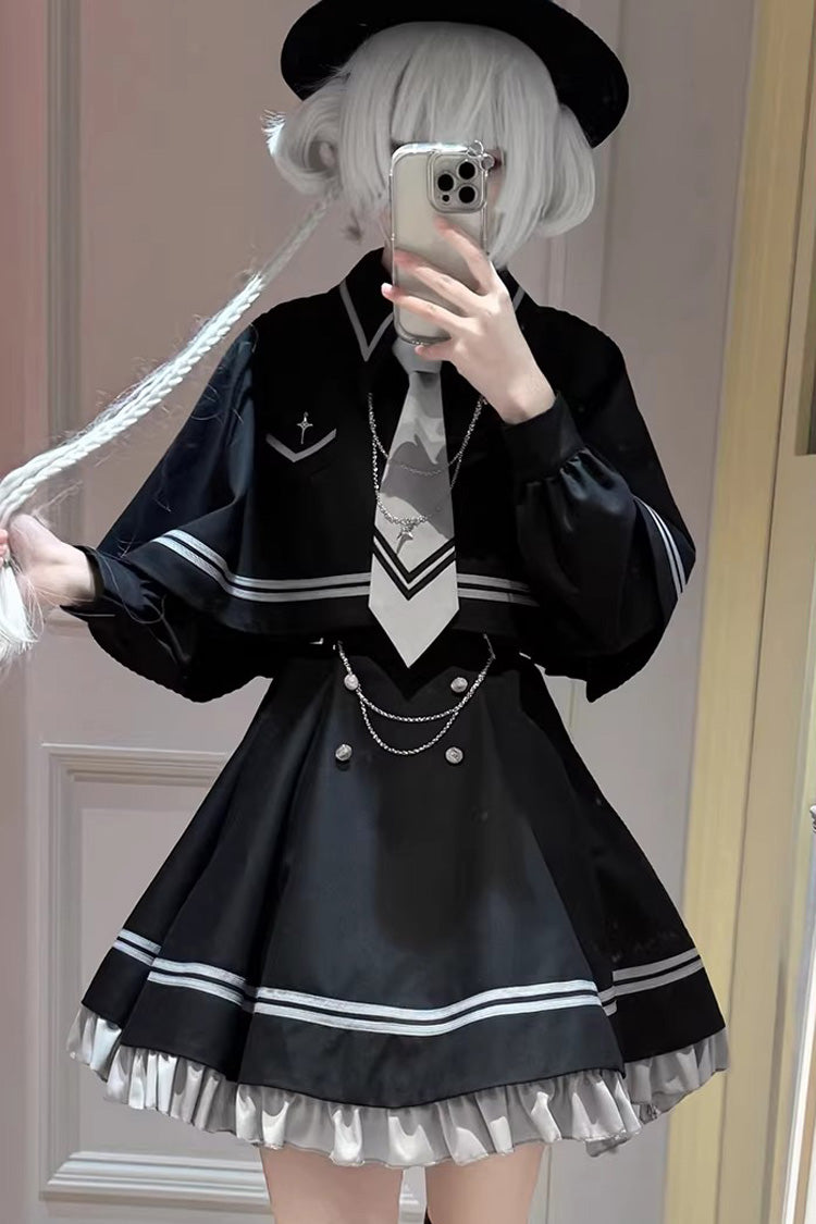 Lolita Dress - Starlight Command, 2 Colors, Long Sleeves, Gothic Style, Ruffled - main product image
