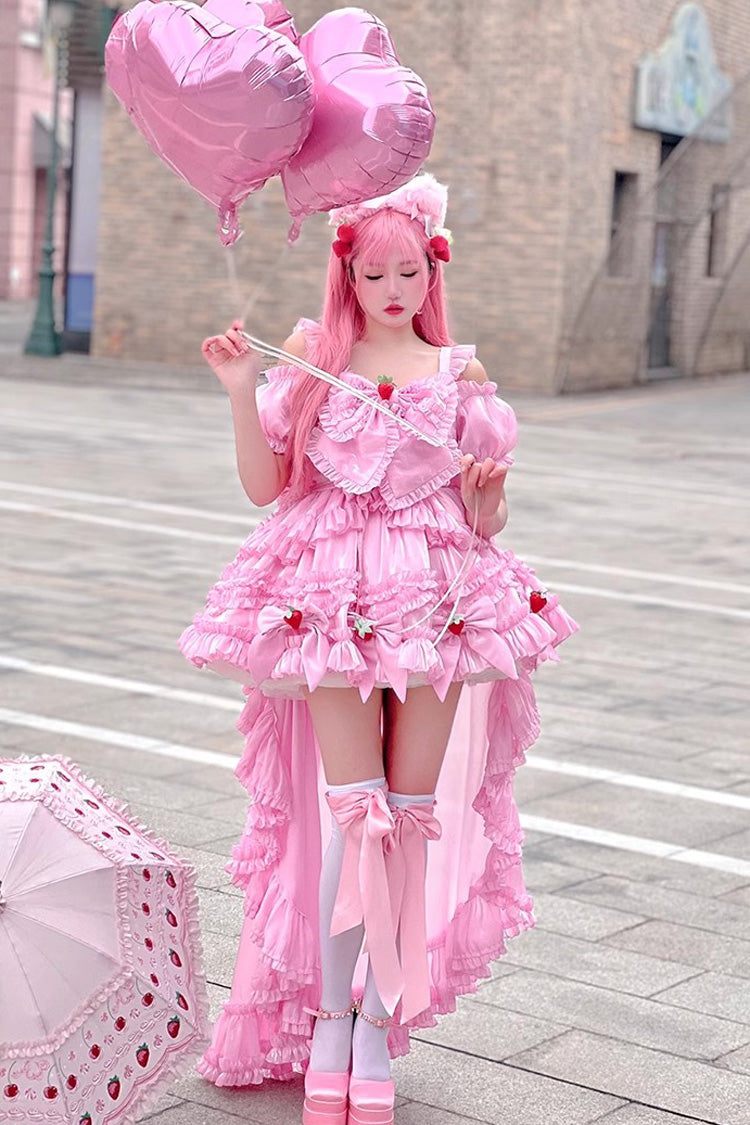 Lolita Dress - Strawberry Magic Girl Party, Pink, Sweet Style - additional product view 2