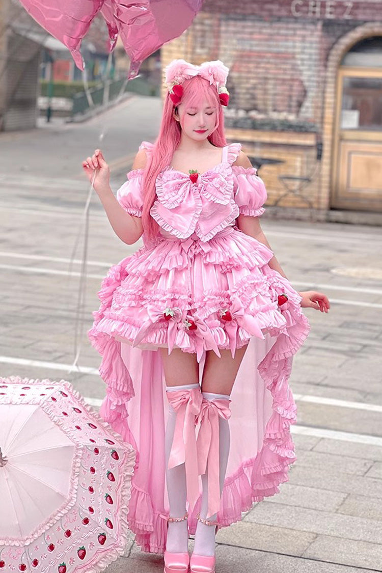 Lolita Dress - Strawberry Magic Girl Party, Pink, Sweet Style - additional product view 10