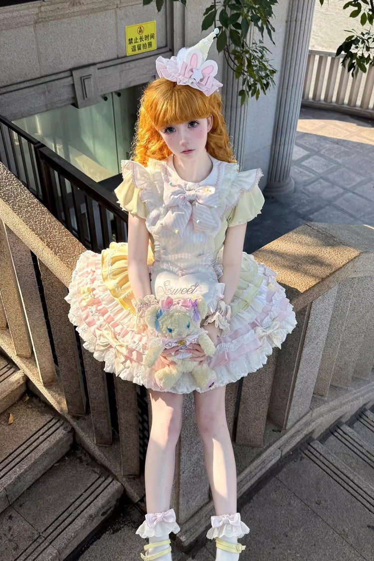Lolita Dress - Sweet Bunny Chef, 2 Colors, Layered, Sweet Style, Bow Detail - additional product view 7