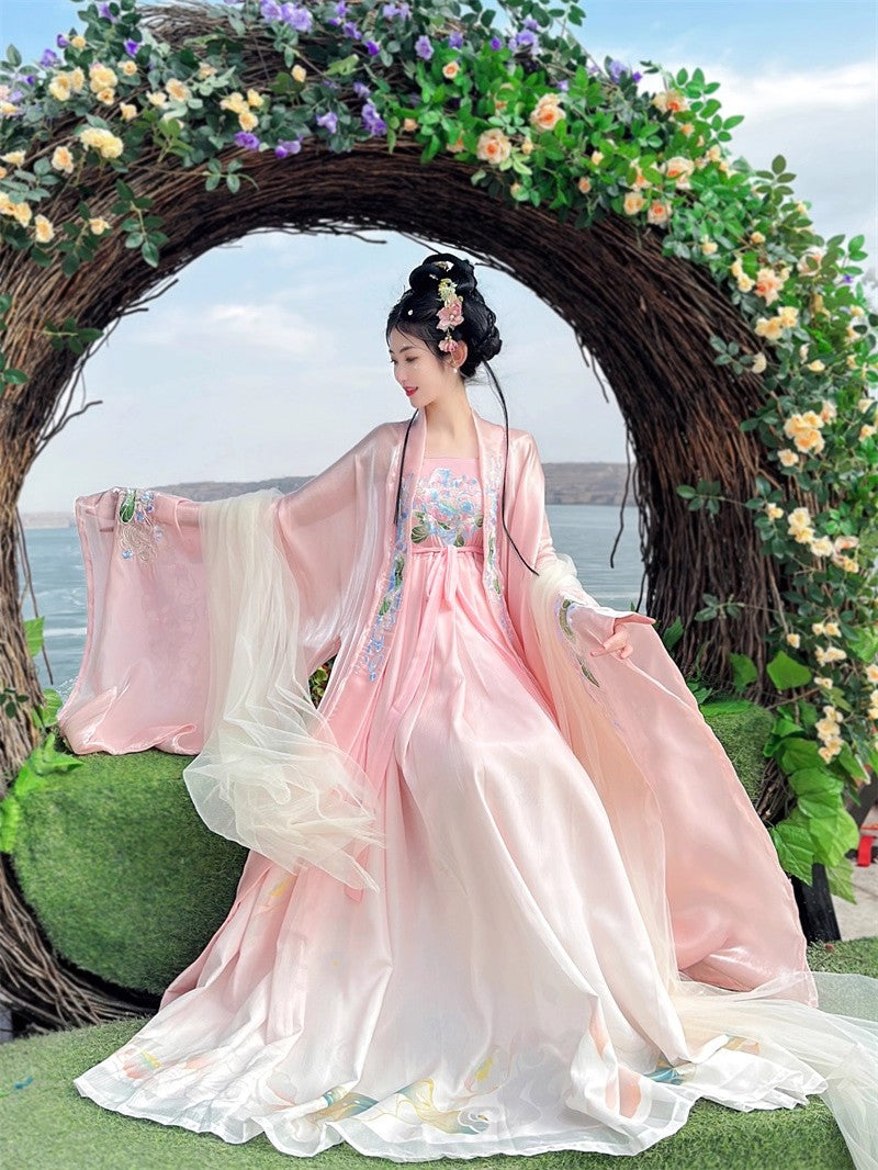 Lolita Dress - Tang Dynasty, Pink, Sweet Style, Chinese-Inspired Style, Printed - additional product view 3