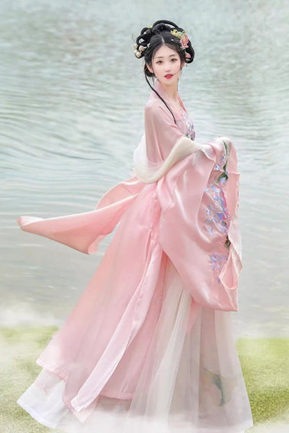 Lolita Dress - Tang Dynasty, Pink, Sweet Style, Chinese-Inspired Style, Printed - additional product view 4