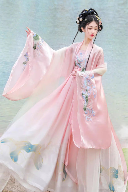 Lolita Dress - Tang Dynasty, Pink, Sweet Style, Chinese-Inspired Style, Printed - main product image