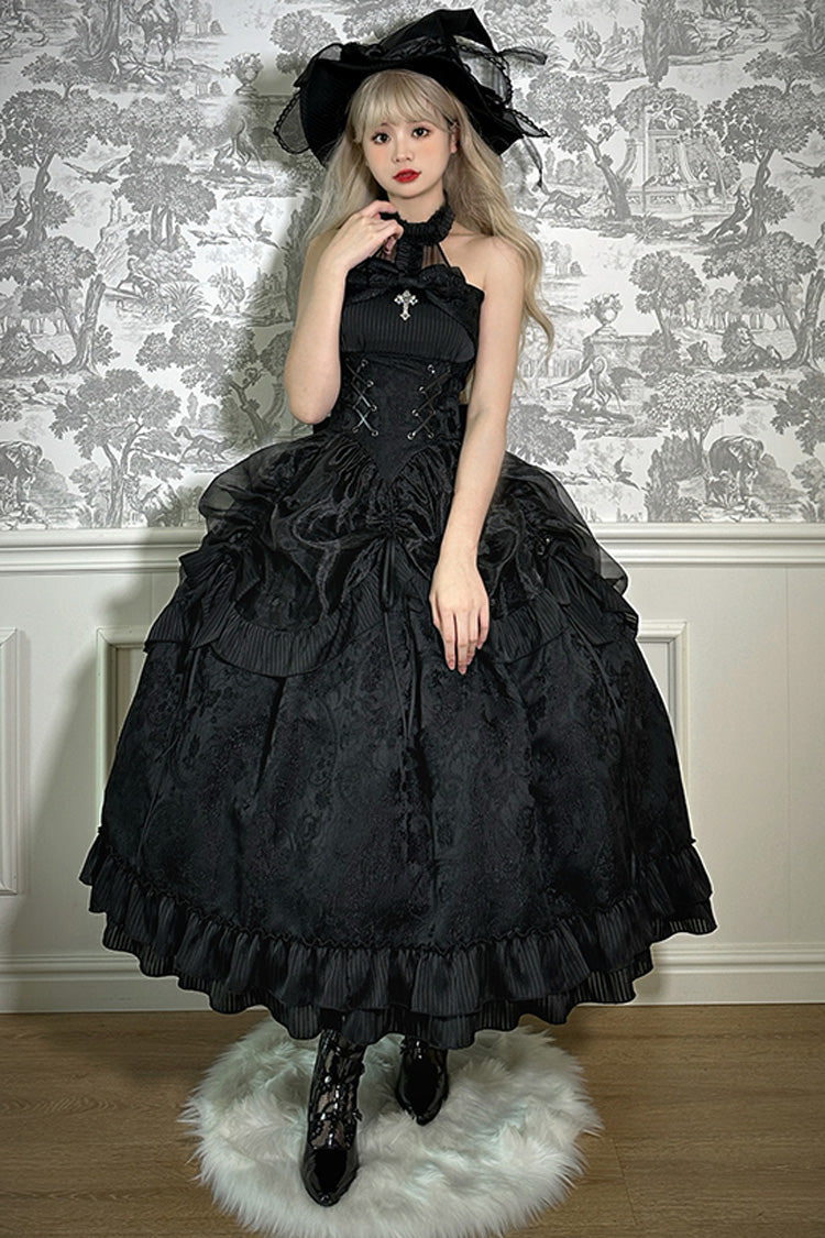 Lolita Dress - The Mystery Of The Doll, 4 Colors, Short Version, Long Version, Long Length - XS Black Long / S Black Long / M Black Long option