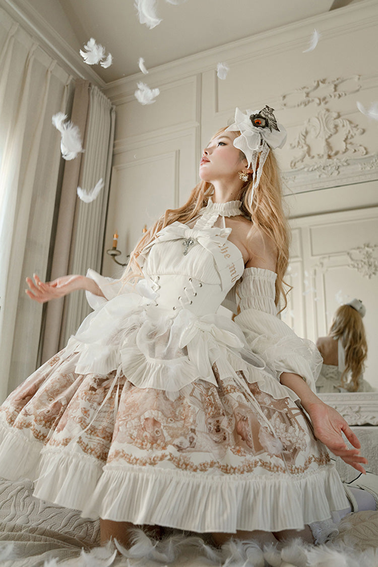 Lolita Dress - The Mystery Of The Doll, White, Short Version, Long Version, Long Length - additional product view 8