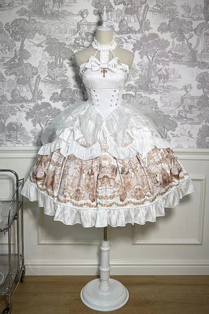 Lolita Dress - The Mystery Of The Doll, White, Short Version, Long Version, Long Length - additional product view 10