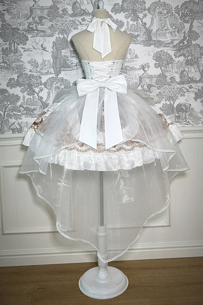 Lolita Dress - The Mystery Of The Doll, White, Short Version, Long Version, Long Length - additional product view 13
