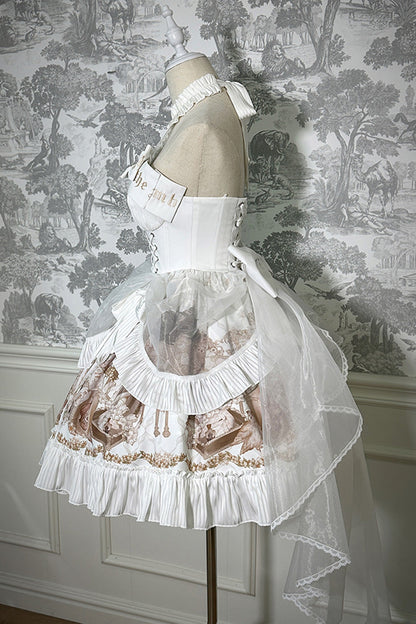 Lolita Dress - The Mystery Of The Doll, White, Short Version, Long Version, Long Length - additional product view 14