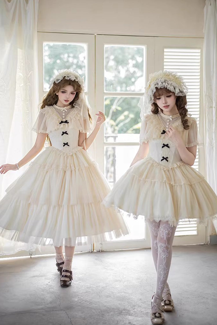 Lolita Dress - The Oath Of White Mist, 2 Colors, Long Length, Short Length, Ruffled - additional product view 3