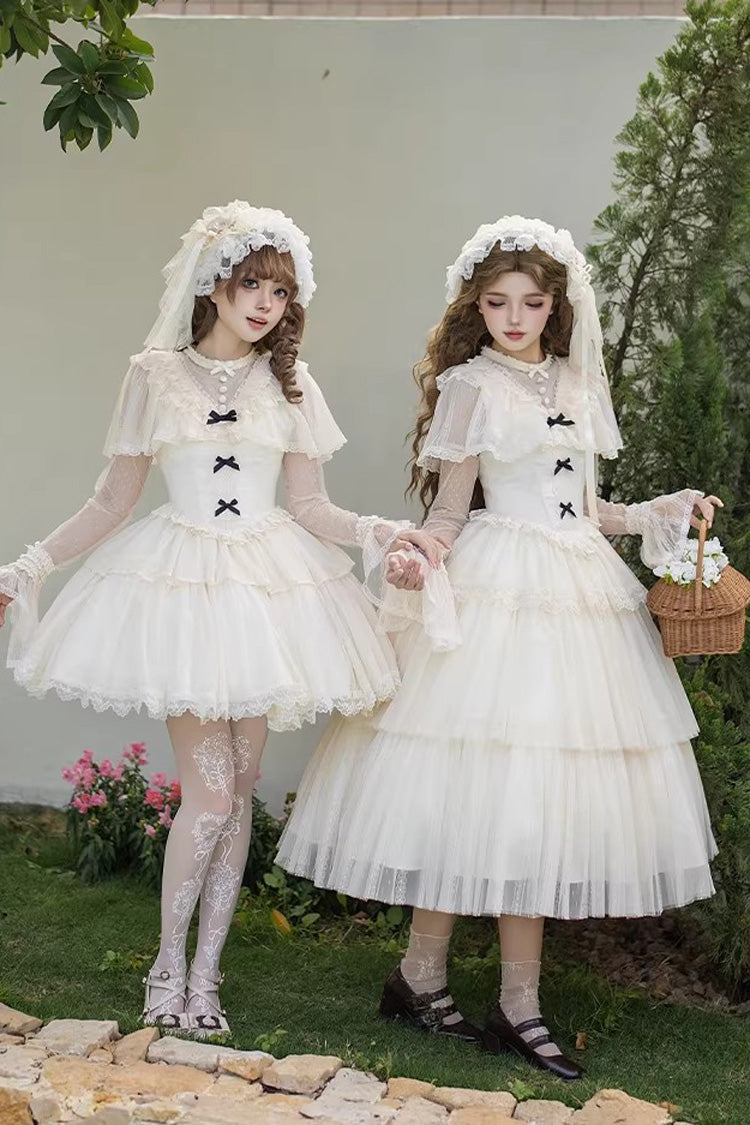 Lolita Dress - The Oath Of White Mist, 2 Colors, Long Length, Short Length, Ruffled - additional product view 4
