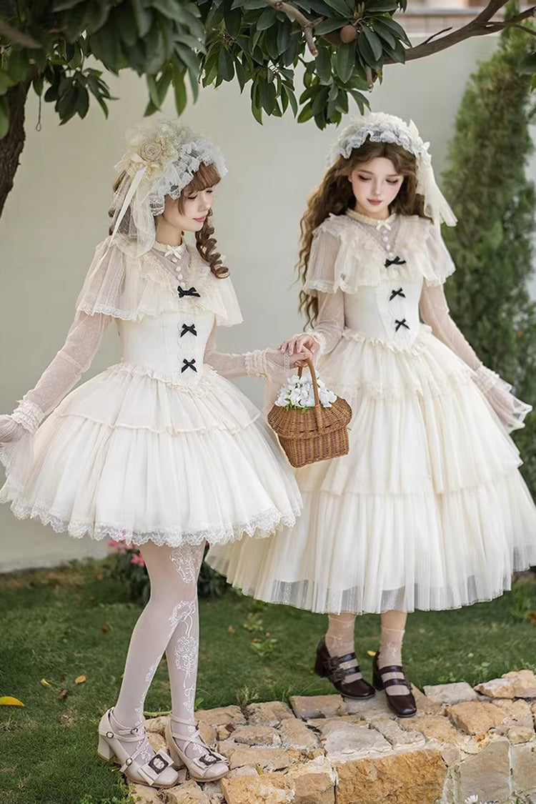 Lolita Dress - The Oath Of White Mist, 2 Colors, Long Length, Short Length, Ruffled - additional product view 5
