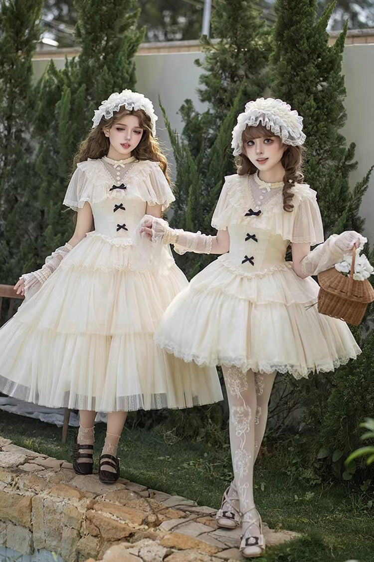 Lolita Dress - The Oath Of White Mist, 2 Colors, Long Length, Short Length, Ruffled - additional product view 7