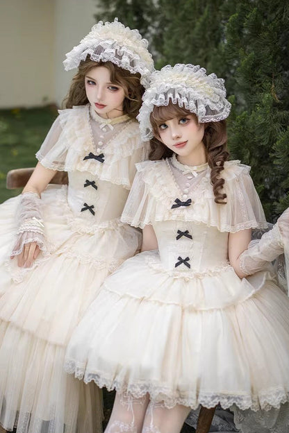 Lolita Dress - The Oath Of White Mist, 2 Colors, Long Length, Short Length, Ruffled - additional product view 9