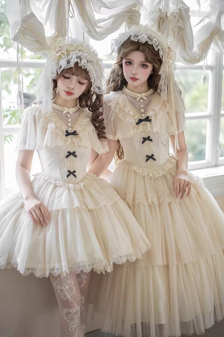 Lolita Dress - The Oath Of White Mist, 2 Colors, Long Length, Short Length, Ruffled - additional product view 10