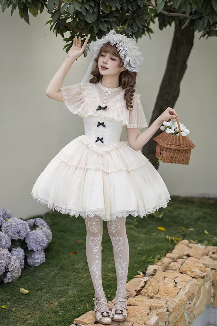 Lolita Dress - The Oath Of White Mist, 2 Colors, Long Length, Short Length, Ruffled - additional product view 12
