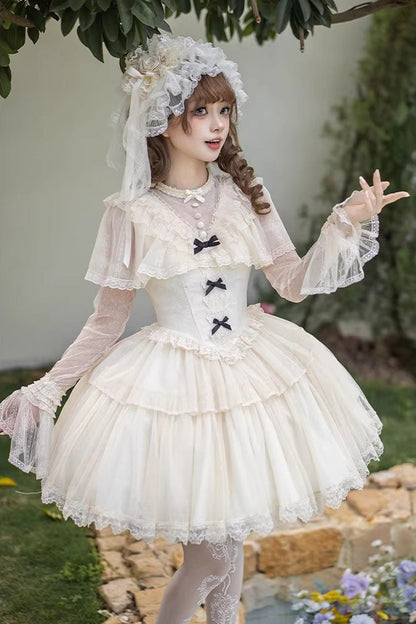 Lolita Dress - The Oath Of White Mist, 2 Colors, Long Length, Short Length, Ruffled - additional product view 13