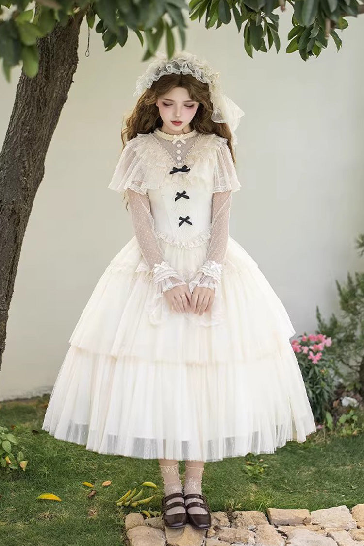 Lolita Dress - The Oath Of White Mist, 2 Colors, Long Length, Short Length, Ruffled - additional product view 15
