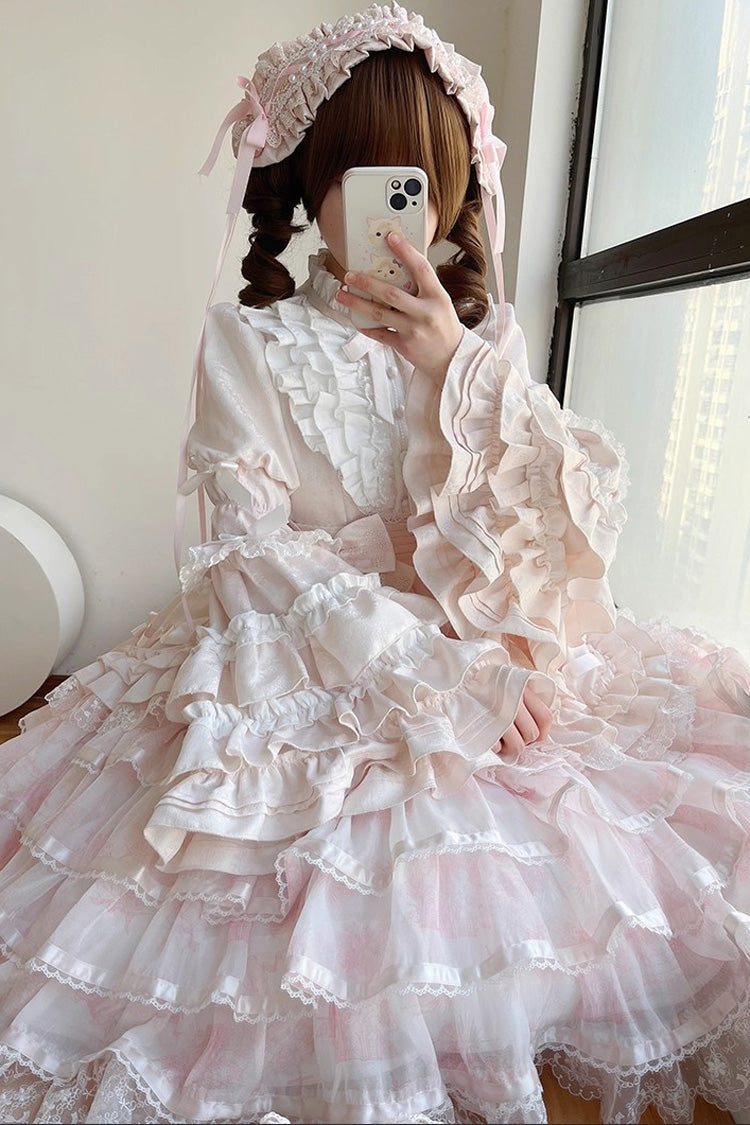 Lolita Dress - The Soloist Doll, Pink, Long Sleeves, Sweet Style, Bow Detail - additional product view 4