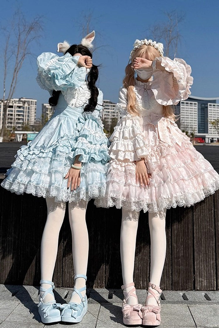 Lolita Dress - The Soloist Doll, Pink, Long Sleeves, Sweet Style, Bow Detail - additional product view 6