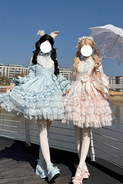 Lolita Dress - The Soloist Doll, Pink, Long Sleeves, Sweet Style, Bow Detail - additional product view 8