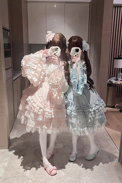 Lolita Dress - The Soloist Doll, Pink, Long Sleeves, Sweet Style, Bow Detail - additional product view 11