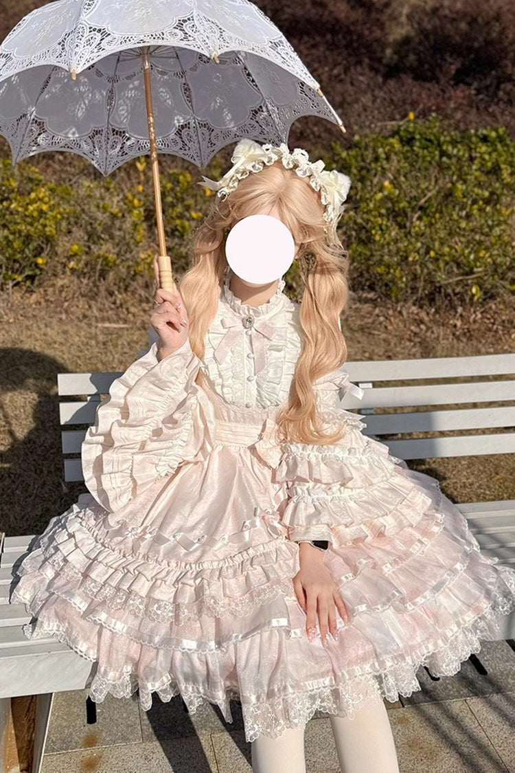 Lolita Dress - The Soloist Doll, Pink, Long Sleeves, Sweet Style, Bow Detail - additional product view 13