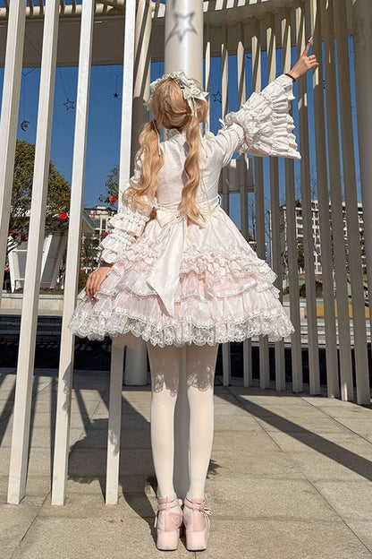 Lolita Dress - The Soloist Doll, Pink, Long Sleeves, Sweet Style, Bow Detail - additional product view 16