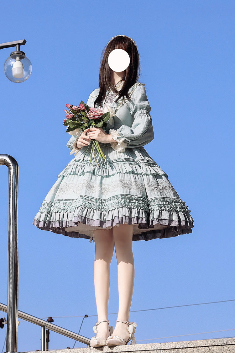 Lolita Dress - Thorn Rose, 2 Colors, Bow Detail, Ruffled, Long Sleeves - additional product view 8