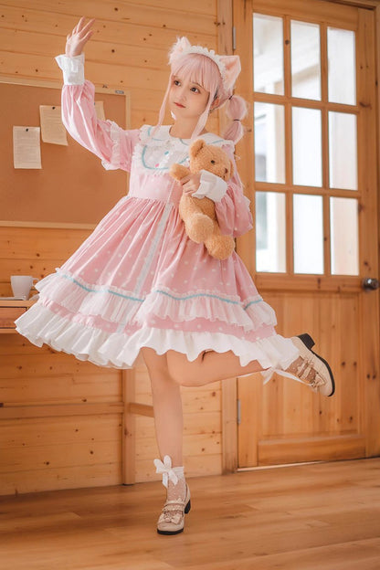 Lolita Dress - Toffee Bobo, 3 Colors, Sweet Style, Ruffled, Printed - additional product view 4