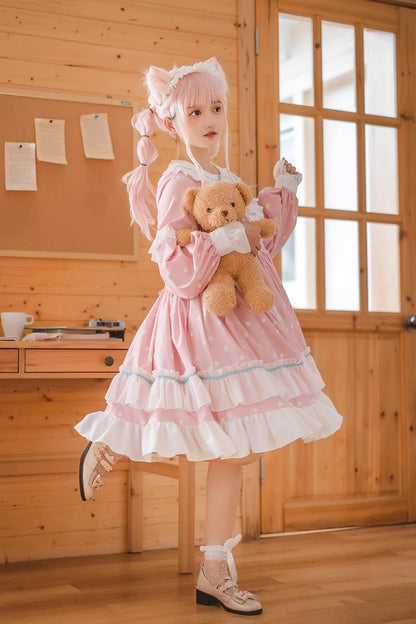 Lolita Dress - Toffee Bobo, 3 Colors, Sweet Style, Ruffled, Printed - additional product view 5