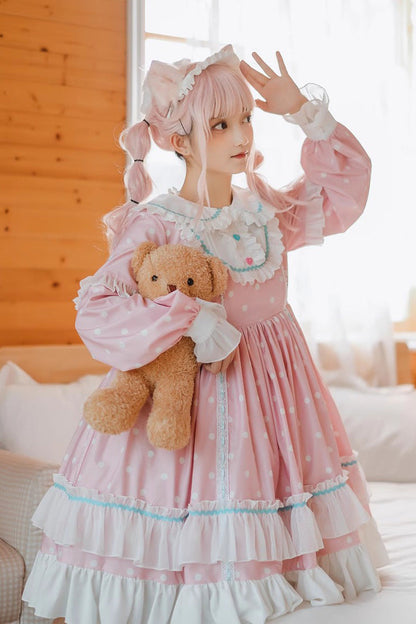 Lolita Dress - Toffee Bobo, 3 Colors, Sweet Style, Ruffled, Printed - additional product view 6