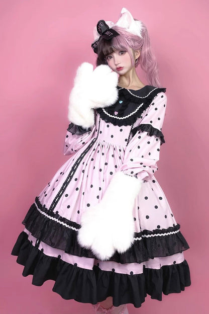 Lolita Dress - Toffee Bobo, 3 Colors, Sweet Style, Ruffled, Printed - additional product view 14