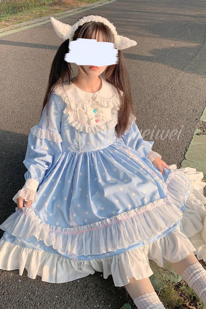 Lolita Dress - Toffee Bobo, 3 Colors, Sweet Style, Ruffled, Printed - additional product view 16
