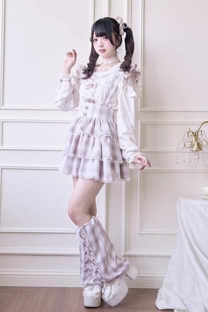 Lolita Dress - Triple-layered Plaid Print, Pink, Plaid, Printed, Sweet Style - additional product view 2