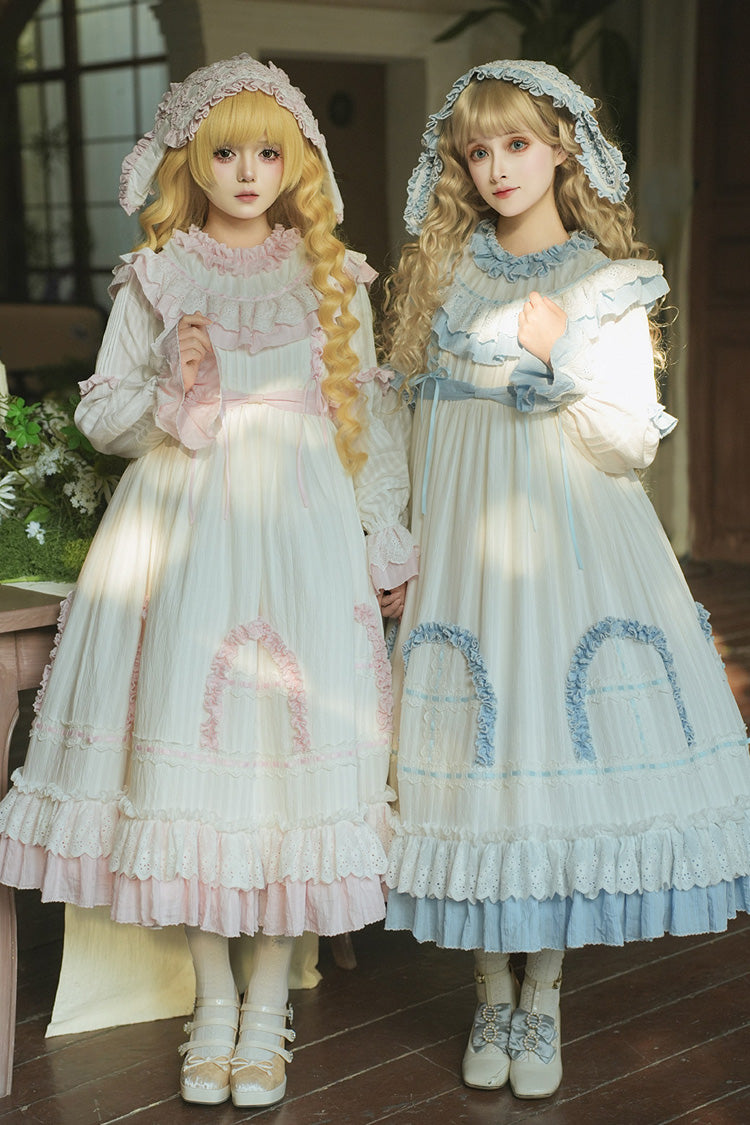 Lolita Dress - Twin Lilian, Pink, Ruffled, Layered, Lace-Up - Lolita Coordinate Dress - additional product view 2
