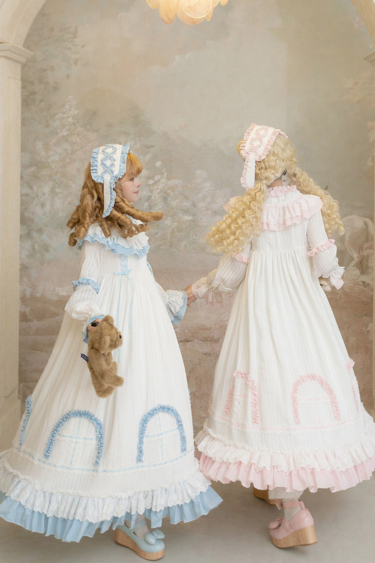 Lolita Dress - Twin Lilian, Pink, Ruffled, Layered, Lace-Up - Lolita Coordinate Dress - additional product view 4
