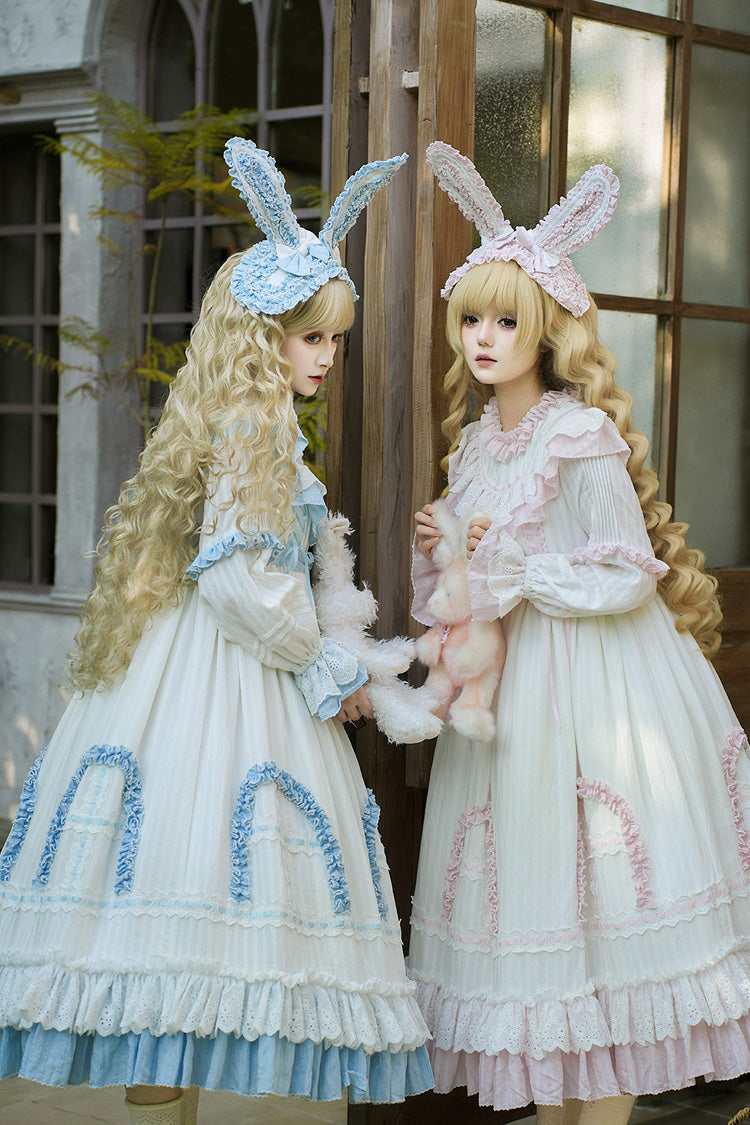Lolita Dress - Twin Lilian, Pink, Ruffled, Layered, Lace-Up - Lolita Coordinate Dress - additional product view 7