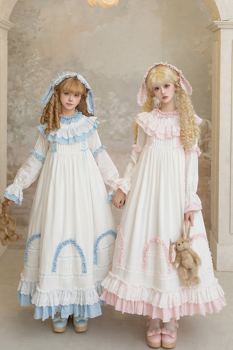 Lolita Dress - Twin Lilian, Pink, Ruffled, Layered, Lace-Up - Lolita Coordinate Dress - additional product view 9