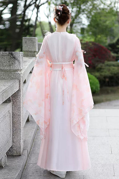 Lolita Dress - V Collar High Waisted Lace-up, Pink, High Waist, Women's Style - additional product view 4