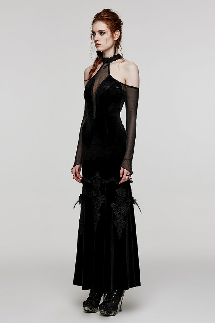Lolita Dress - V Collar Off Shoulder Hollow, 2 Colors, Women's Style, Long Sleeves - additional product view 10