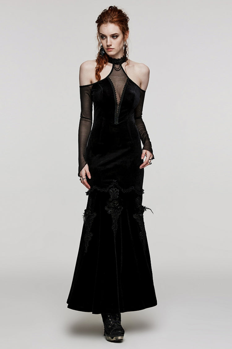Lolita Dress - V Collar Off Shoulder Hollow, 2 Colors, Women's Style, Long Sleeves - additional product view 12