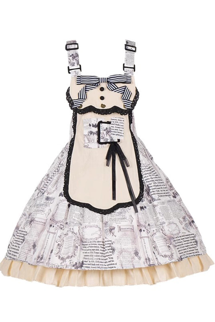 Lolita Dress - Vintage Berlin Daily Print, White, Printed, Classic Style - additional product view 8