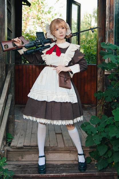 Lolita Dress - Violent Maid, 2 Colors, Puff Sleeves, Long Sleeves, Classic Style - additional product view 3