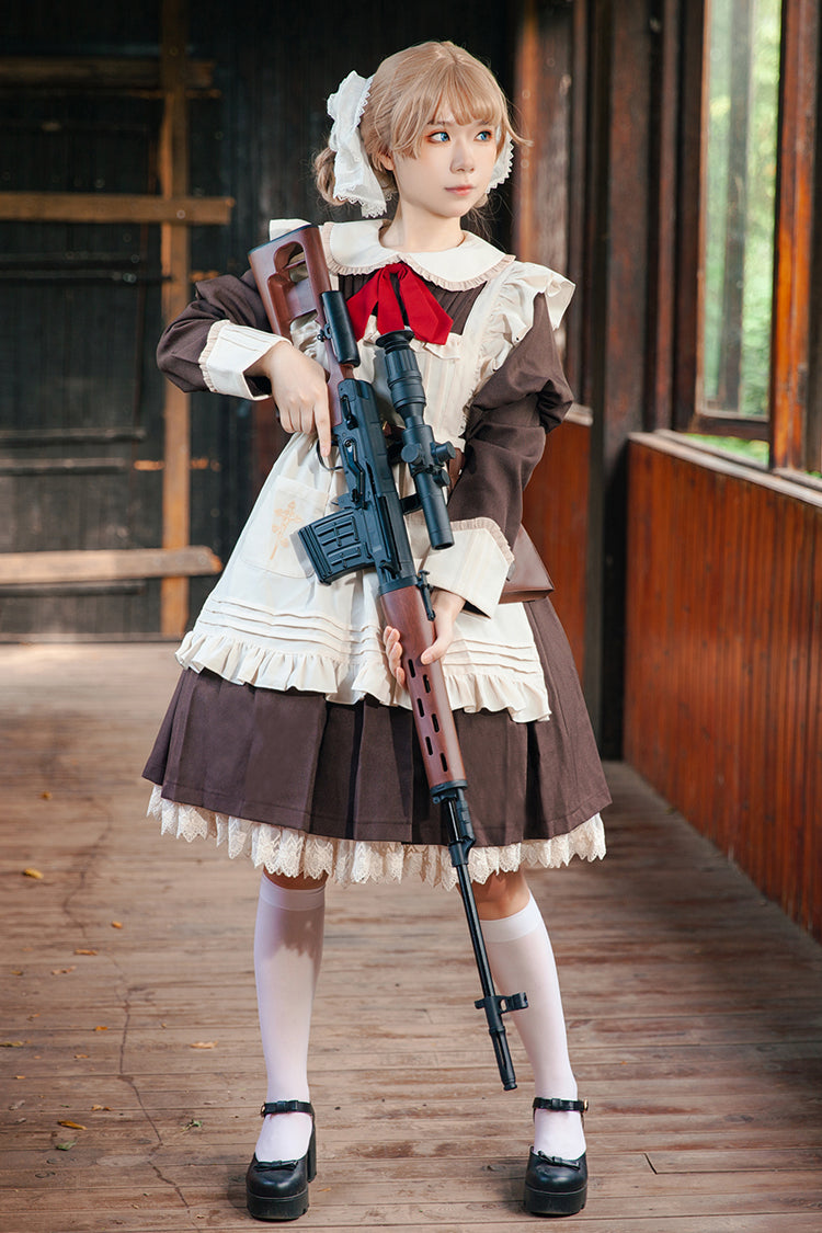 Lolita Dress - Violent Maid, 2 Colors, Puff Sleeves, Long Sleeves, Classic Style - additional product view 4