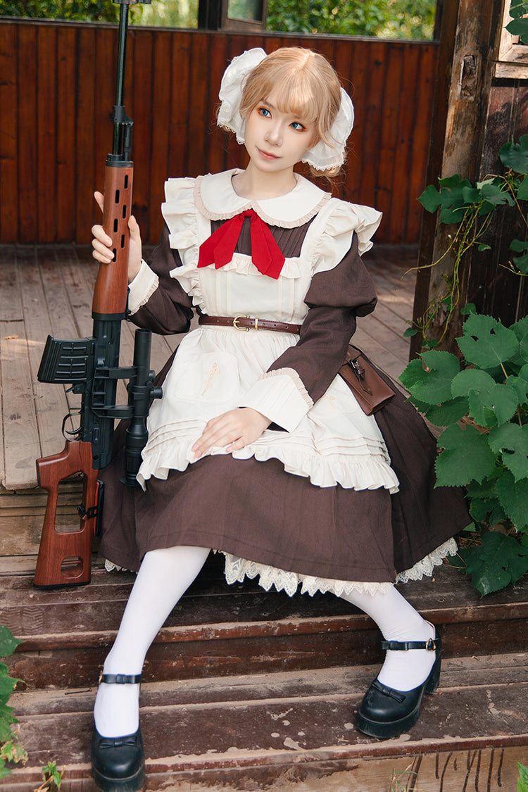 Lolita Dress - Violent Maid, 2 Colors, Puff Sleeves, Long Sleeves, Classic Style - additional product view 5