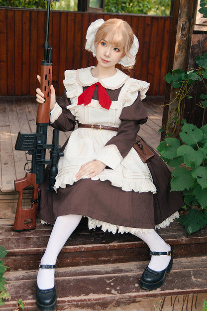 Lolita Dress - Violent Maid, 2 Colors, Puff Sleeves, Long Sleeves, Classic Style - additional product view 5
