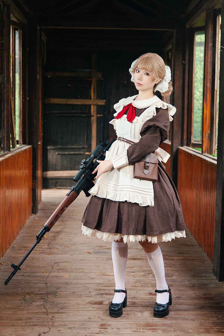 Lolita Dress - Violent Maid, 2 Colors, Puff Sleeves, Long Sleeves, Classic Style - additional product view 6