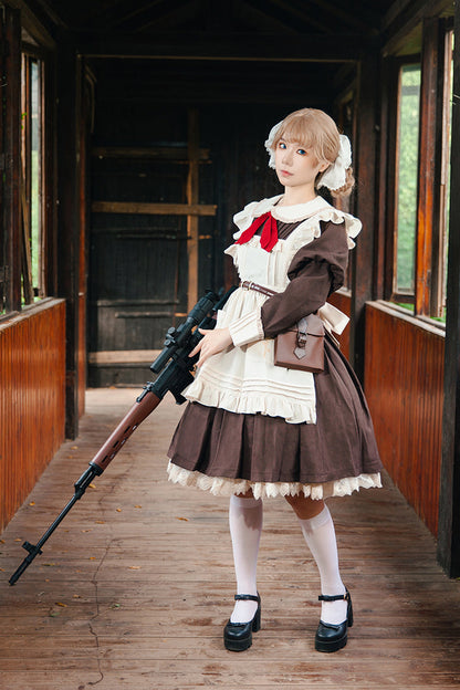 Lolita Dress - Violent Maid, 2 Colors, Puff Sleeves, Long Sleeves, Classic Style - additional product view 6