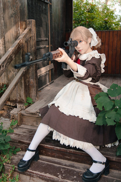 Lolita Dress - Violent Maid, 2 Colors, Puff Sleeves, Long Sleeves, Classic Style - additional product view 7